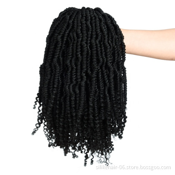 Manufacturer price  Passion Spring Twists Hair Synthetic Crotchet Hair Extensions Pre Looped Ombre Crochet Braids Nubian Twist